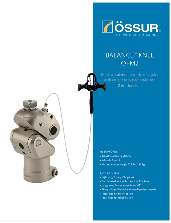 Ossur Balance ™ Microprocessor Knee OFM2 Progressive Orthotics